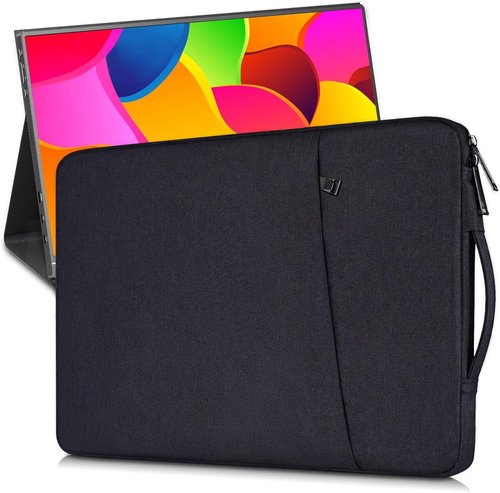 CAPERAVE Portable Monitor Sleeve Case - Fits 15.6-16.1 Inch Displays | Travel-Friendly Design