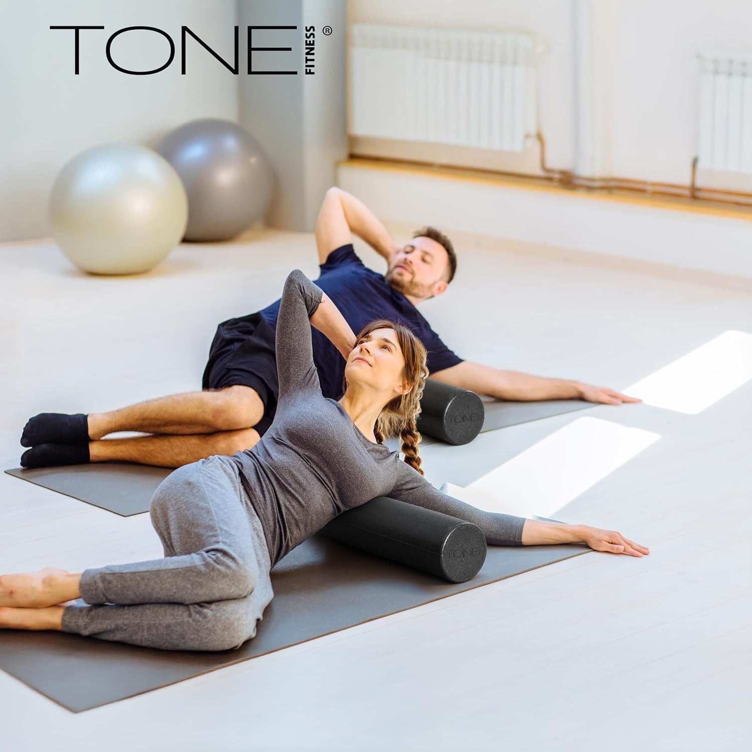 Tone Fitness High Density EPP Foam Roller - Ideal for Yoga, Pilates, Stretching & Recovery | Various Sizes & Colors