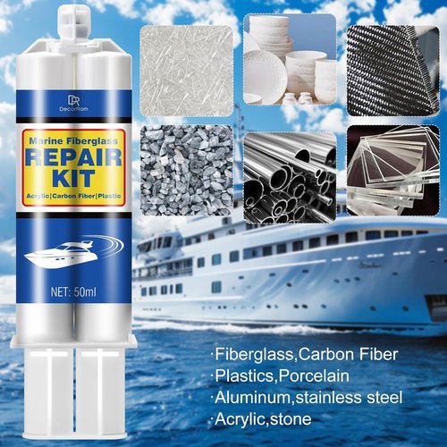 Marine Fiberglass Repair Kit - 3.4oz Gel Coat Epoxy Filler for Fast Repairs | Fix Scratches, Cracks, Holes