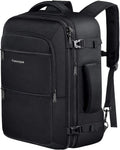 Vancropak Carry-On Backpack - 40L Expandable Travel Bag | Flight Approved & Water Resistant, Black
