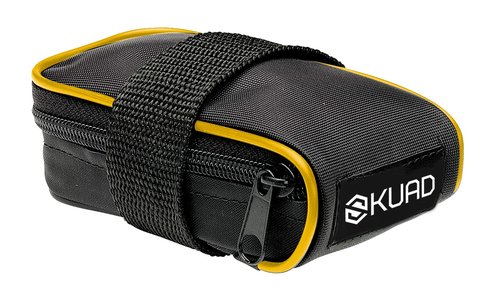 GIST Compact Bicycle Saddle Bag with Strap - Black/Yellow