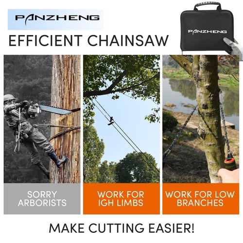 Rope Saw 56 inch High Limb Rope Saws Tree Saw High Limb Both Sides, Pocket chainsaw with 11OZ Throw Weight