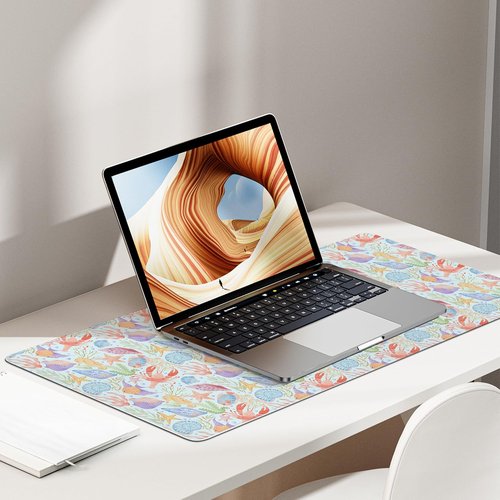 **icolor XXL Extended Gaming Mouse Pad - Non-Slip Base with Stitched Edges | 35.4 x 15.7 in Desk Mat for Home Office & Gamers**