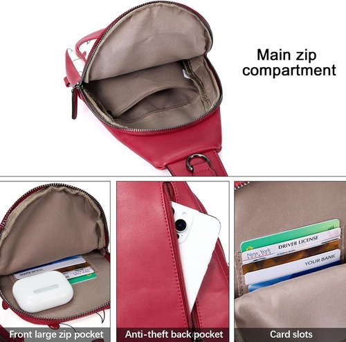 CLUCI Leather Crossbody Bag - Stylish Sling Backpack for Women & Men | Perfect Birthday Gift