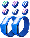Topward LED Armband 2 Pack, Light up Reflective Arm Bands Glow Bracelets, Running Lights for Runners Dog Walking - 5 Colors 11 Light Modes - Adjustable Velcro - Rechargeable