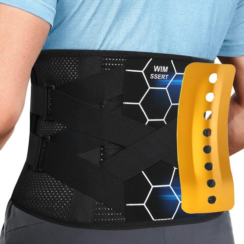 Back Brace for Lower Back Pain Relief, Heavy Duty Support with Ergonomic Support System, Breathable & Adjustable Lumbar Support Belt for Men & Women, Herniated Disc, Sciatica, Arthritis (L/XL)