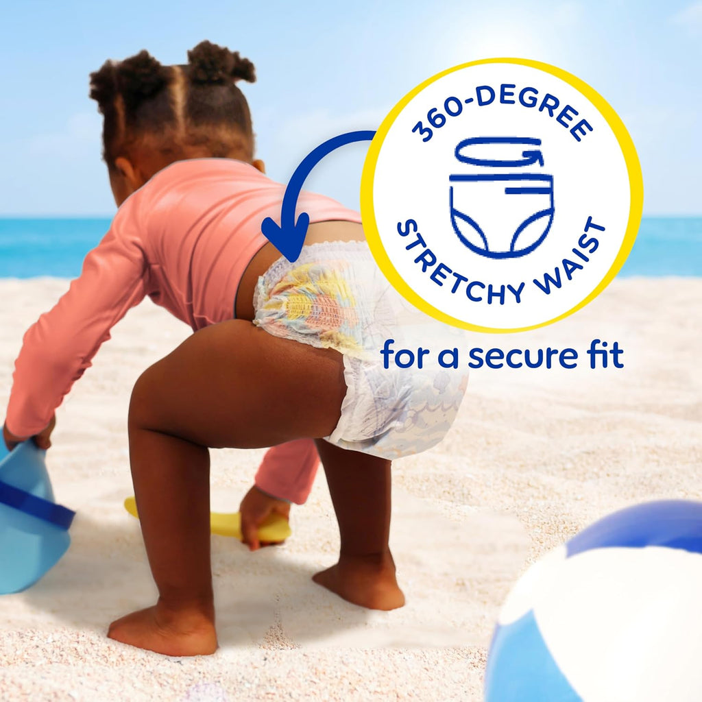 Pampers Swim Diapers - Splashers for Baby - Gap-Free Disposable Swimming Pants | Size 2-3, 20 Count