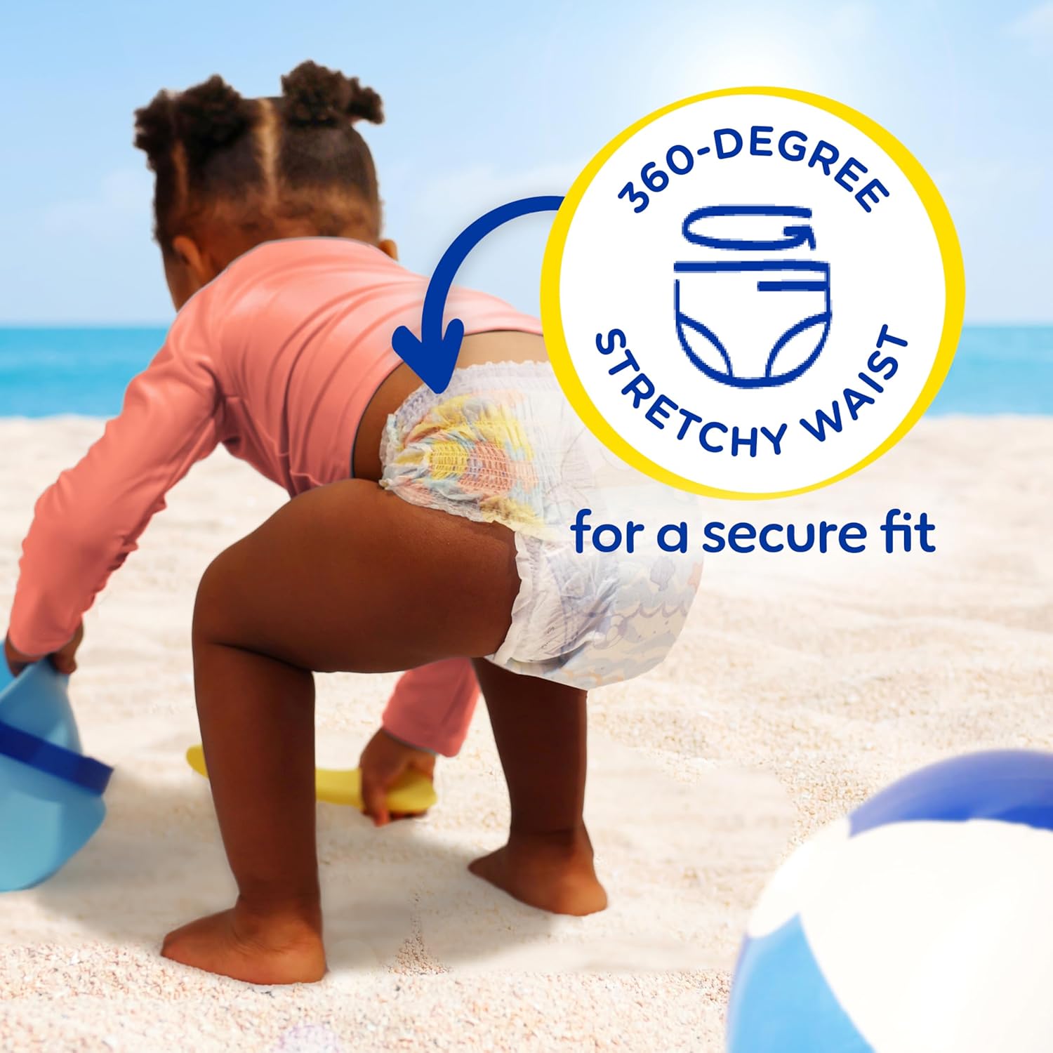 Pampers Swim Diapers - Splashers for Baby - Gap-Free Disposable Swimming Pants | Size 2-3, 20 Count