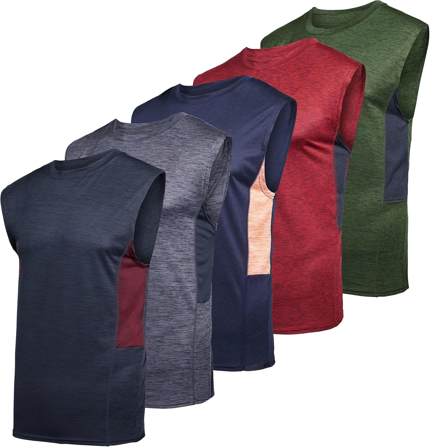 Real Essentials Men's Dry Fit Workout Tank Top - Sleeveless Athletic Shirt | Big & Tall Sizes Available