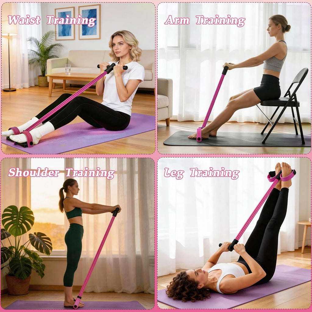 Skiennix Pedal Resistance Bands - 6 Tube Multifunctional Rubber Bands for Arms, Waist, and Legs