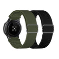 Yeejok Compatible for Fossil Gen 6/5E 44mm Bands Nylon, 22mm Stretchy Solo Loop Sport Elastic Straps for Fossil Men's Gen 5LTE/Carlyle Garrett/Women's Julianna/Gen 4 Explorist HR-Black+ArmyGreen