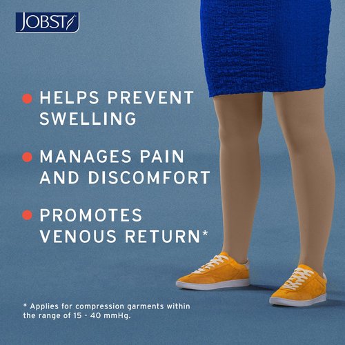 Jobst Relief 20-30 Closed Toe Beige Compression Pantyhose, Small