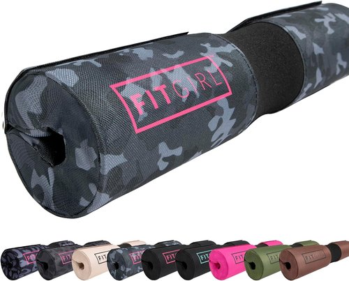 FITGIRL - Squat Pad & Hip Thrust Pad - Thick Cushion for Comfortable Leg Day | Secure Fit for Olympic Bar & Smith Machine