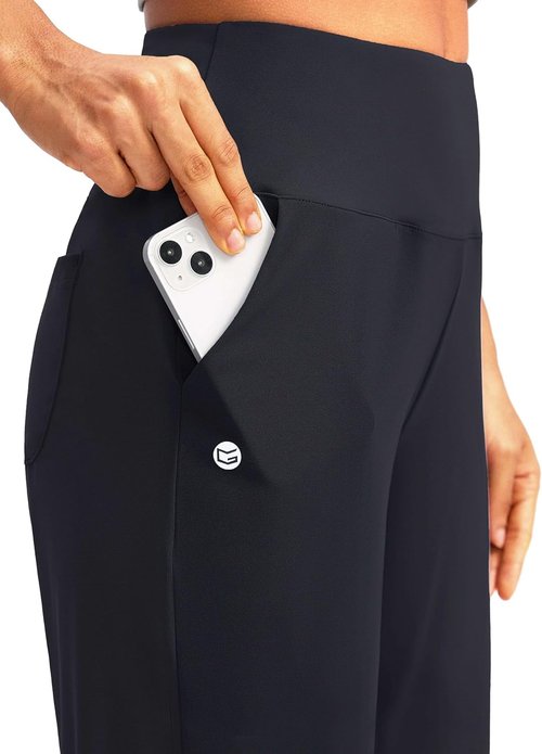 G Gradual Women's Bermuda Long Shorts - High Waisted, Stretchy, Knee Length with Pockets | Summer Walking Wear