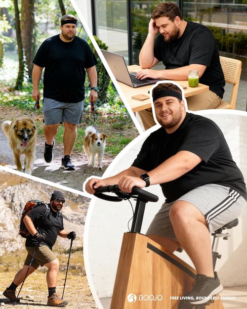 BOOJO Men's Big and Tall Shirts - Moisture-Wicking Short Sleeve Workout Tees (3XL-5XL)