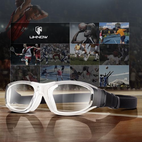UKNOW Sports Goggles, Anti Fog Protective Eyewear, UV Protection Sports Glasses for Basketball, Racquetball, Pickleball