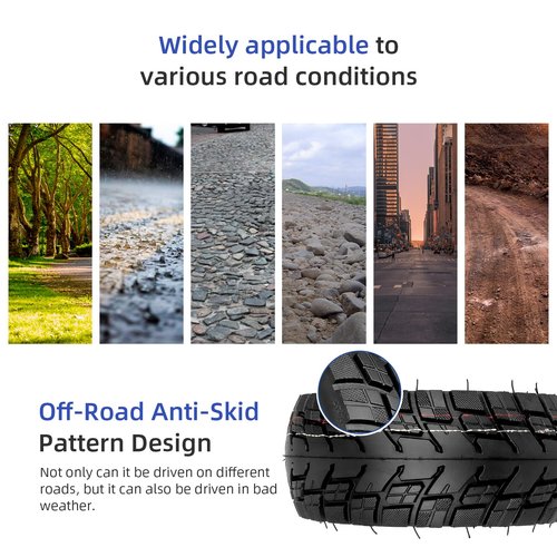 ulip 8x3.00-5 Tubeless Tire 8 Inch Off-Road Vacuum Tire for Kaabo Mantis 8 Electric Scooter Accessories Rear Front Tire 2 PCS