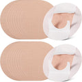 Nuanchu 60 Pieces Adhesive Patches Breathable Sensor Patches Pre-Cut Adhesive Covers Shower Waterproof Tape Continuous Glucose Monitor Protection Without Hole, Beige
