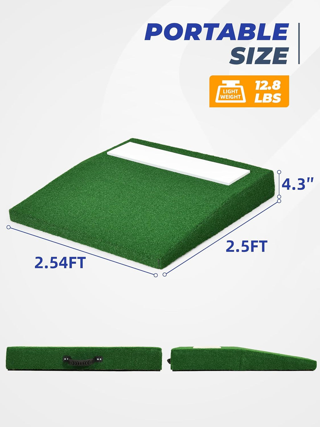 Pitching Mound - Portable Baseball & Softball Training Mound with Non-Slip Rubber Plate | Ideal for Practice