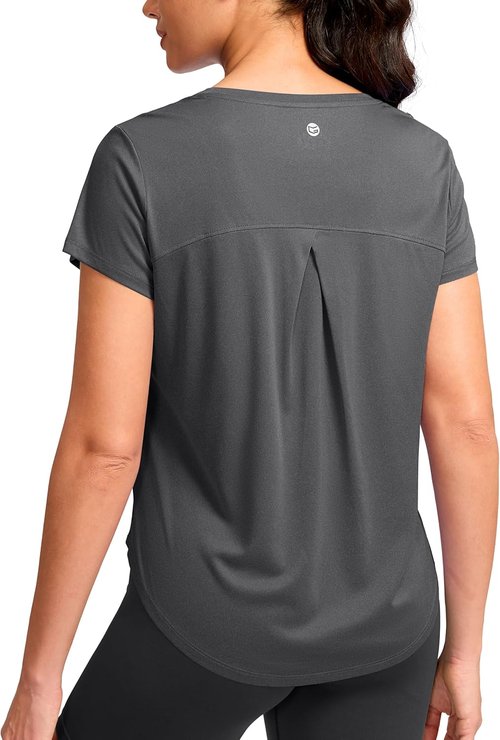 G Gradual Women's Lightweight Athletic Yoga Tops - Short Sleeve Quick Dry Running Shirts | Loose Fit Gym T-Shirts