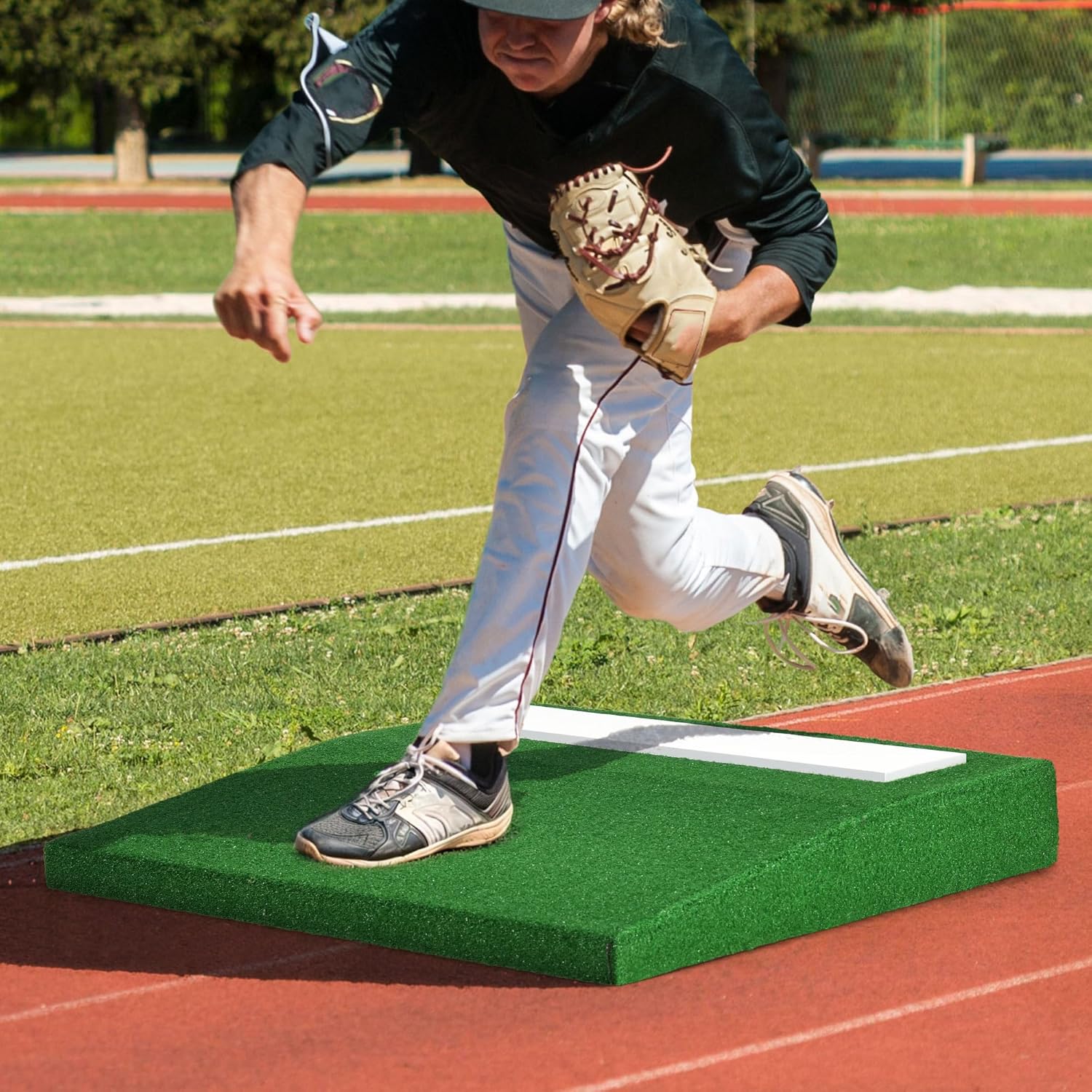 Shopsource Portable Pitching Mound - Non-Slip Rubber Plate for Baseball & Softball Training