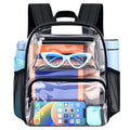 Clear Bag for Stadium Events, 12x6x12 Clear Backpack with Reinforced Strap, Stadium bag for Sports Concerts Work Travel, Black