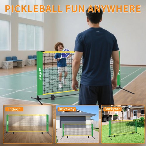 FITYCSW 6FT Small Mini Pickleball Net Portable Outdoor Driveway Net，Pickleball Dink Net for Training for Indoor and Outdoor (No Racket)