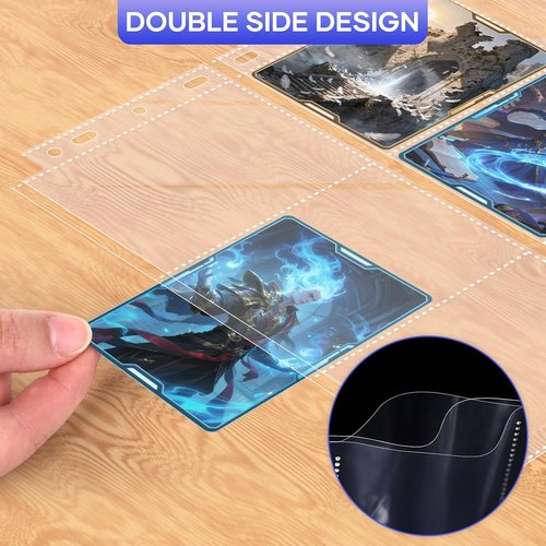 9 Pocket Page Protectors by [Brand Name] - 40 Pack Double-Sided Card Holder Sheets for 3 Ring Binders | Ideal for MTG, TCG, Baseball Cards