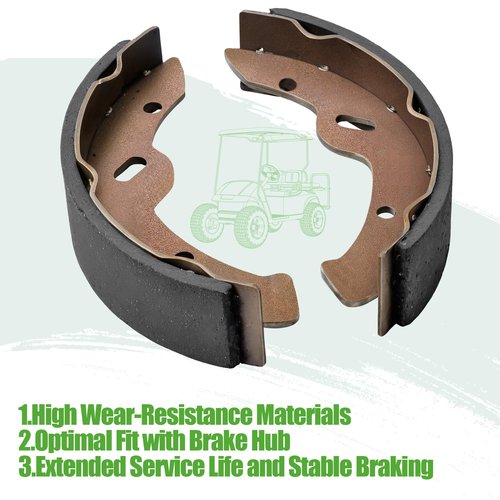 Golf Cart Brake Shoes Pads & Brake Spring Kit Assembly for EZGO TXT Medalist 1997-UP, Workhorse 1996-UP and Yamaha G9-G22, OEM 27943G01, 27944G01, 70795G01, JN6-F5331-01-00