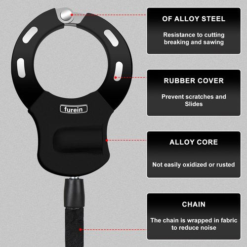 Scooter Lock,Scooter Locks Anti Theft with Scooter Bag,35.8 inch Heavy Duty Electric Scooter Locks,with 3 Key,Bike Locks High Security,Lock for Electric Scooter,E-Bikes,Motorcycles