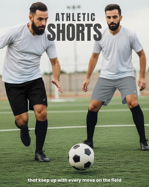 NY Threads Men's Athletic Shorts - Quick Dry Lightweight Running & Gym Shorts with Pockets (2 Pack)