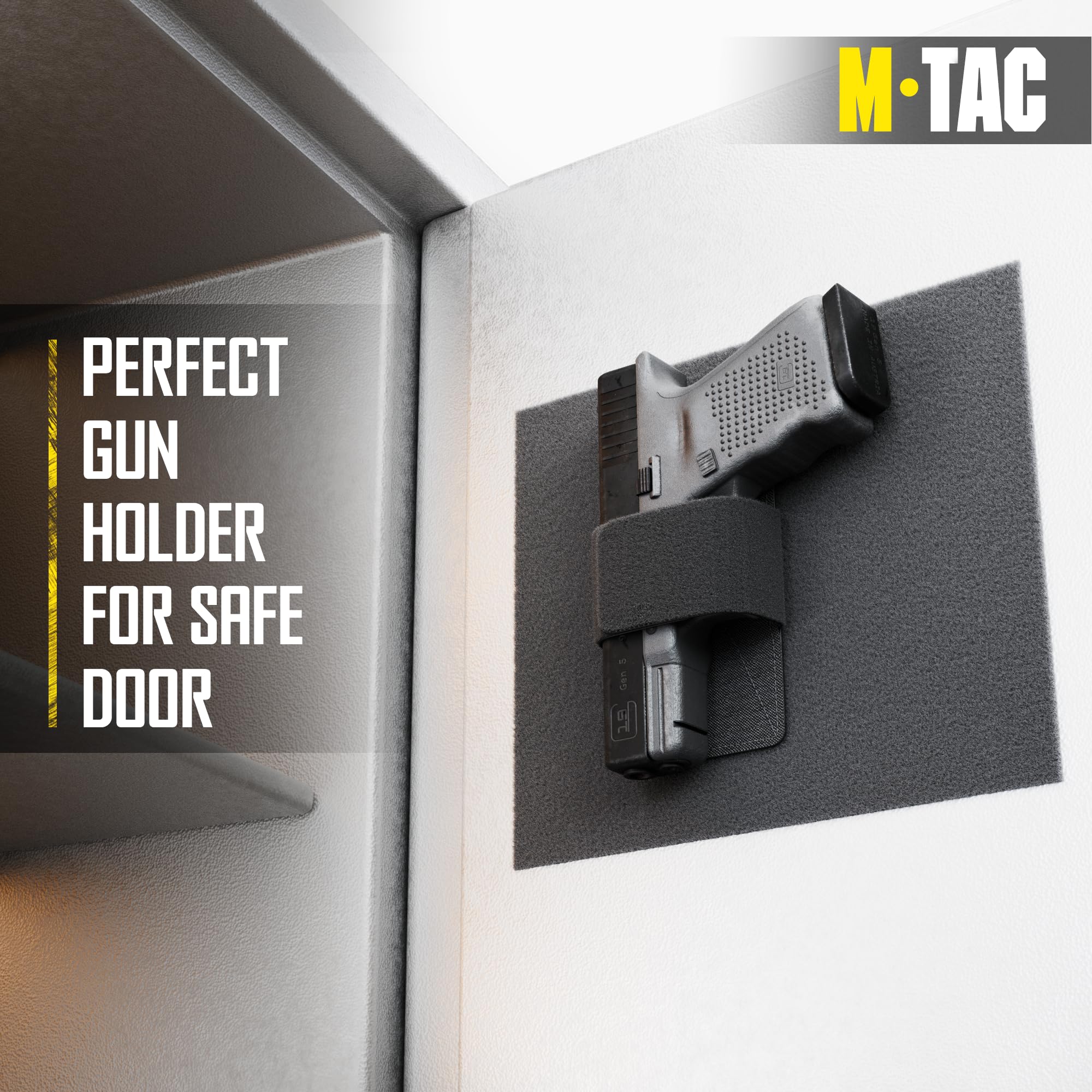 M-Tac Gun Holster for Concealed Carry - CCW Concealed Carry Holster for Men and Women - Cordura Pistol Holster for Fanny, Backpack, Vest (Black)