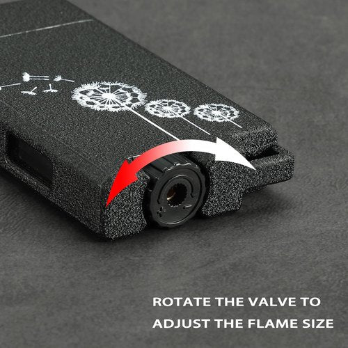 Classic Matte Butane Pocket Lighter, 2 Pack Double Jet Flame Torch Lighter with Visible Window, Windproof Adjustable and Refillable Lighter for Men and Women, Without Gas(Matte Black+Silver Grey)