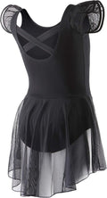 DIPUG Ballet Leotards for Girls - Flutter Sleeve Design with Criss-Cross Back | Toddler Sizes Available