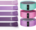 Skiennix Resistance Bands Set - 8-Piece Workout Bundle with 5 Latex & 3 Fabric Booty Bands