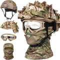 Black Tactical Airsoft Helmet by [Brand Name] - Durable Design with Essential Accessories