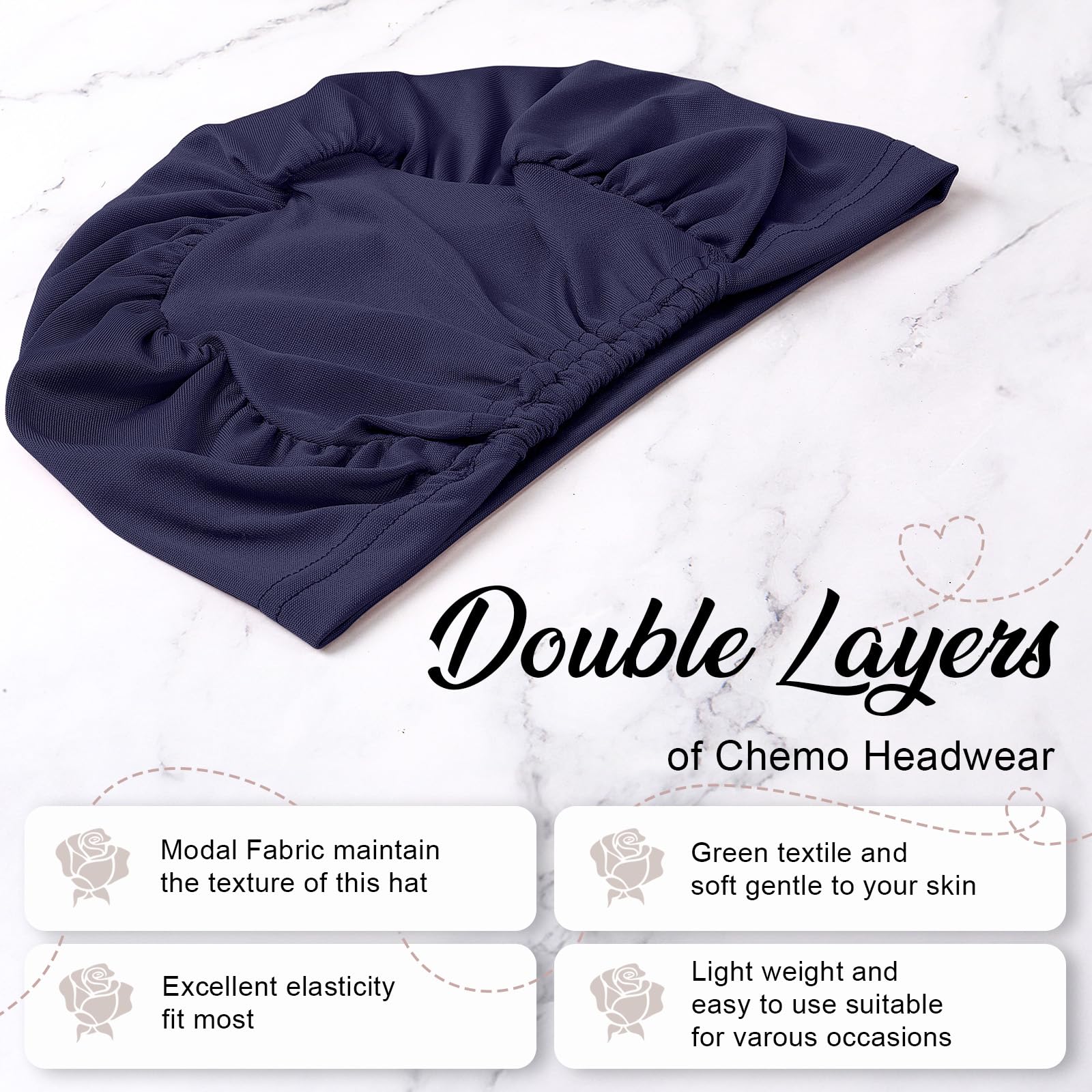 Zhengmy Soft Chemo Headwear for Women, Cotton Lightweight Sleeping Caps, Soft Skull Beanie Hats for Women Hair Loss Head Wrap(Classic Color,12 Pcs)