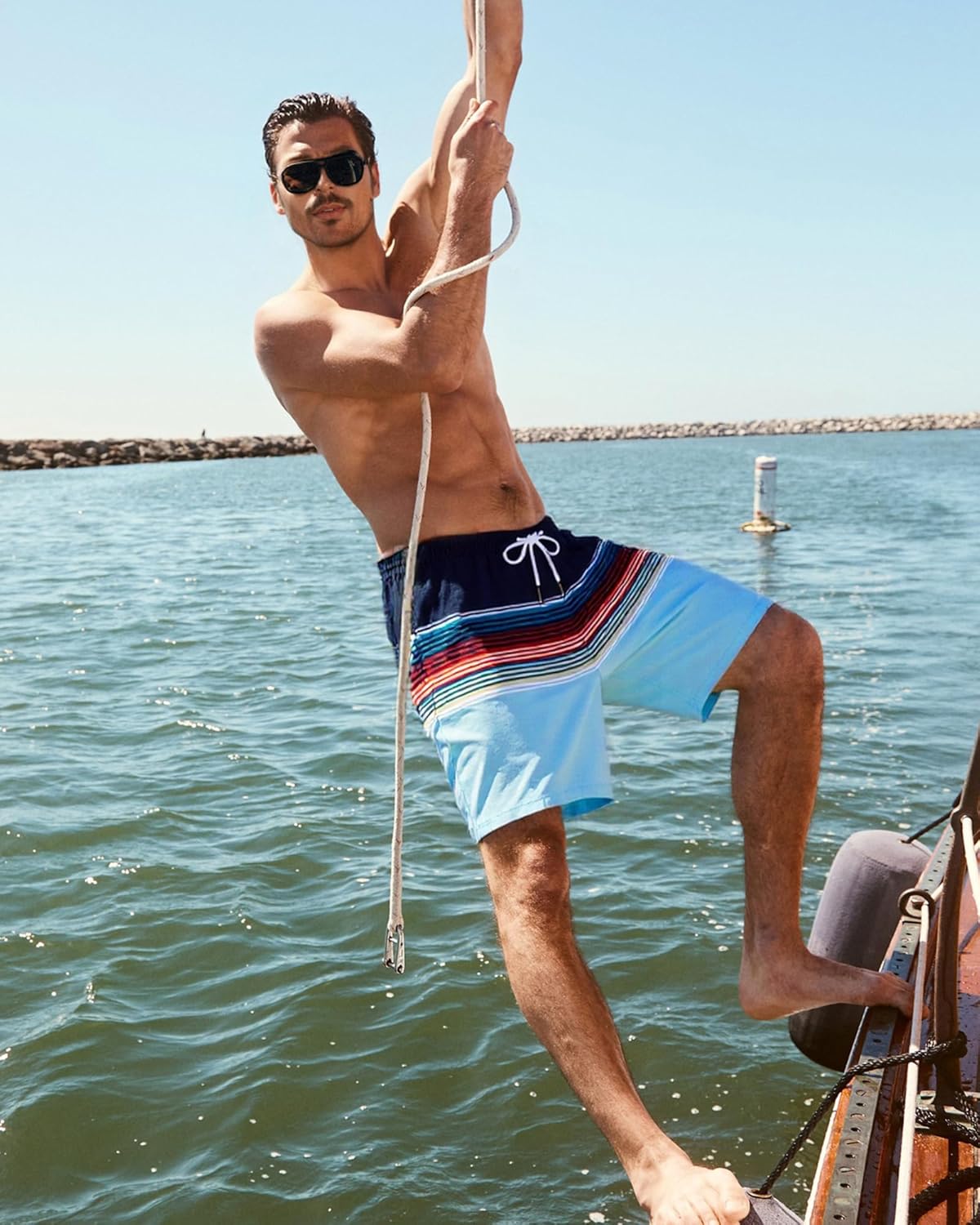 Surf Cuz Men's Swim Trunks - Quick-Dry 7" Compression Liner Swim Shorts | Stretchy & Comfortable