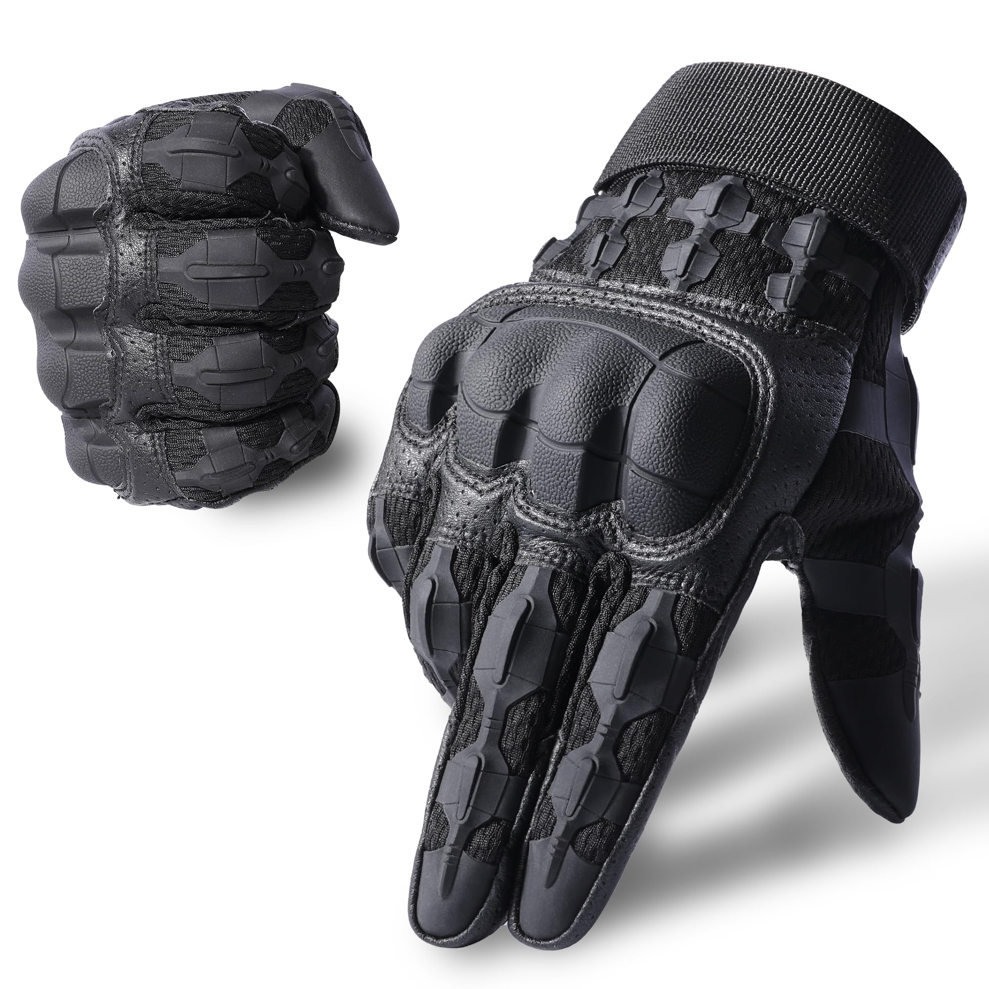 MVPTOO Touchscreen Anti-Slip Full Finger Gloves for Men Medium