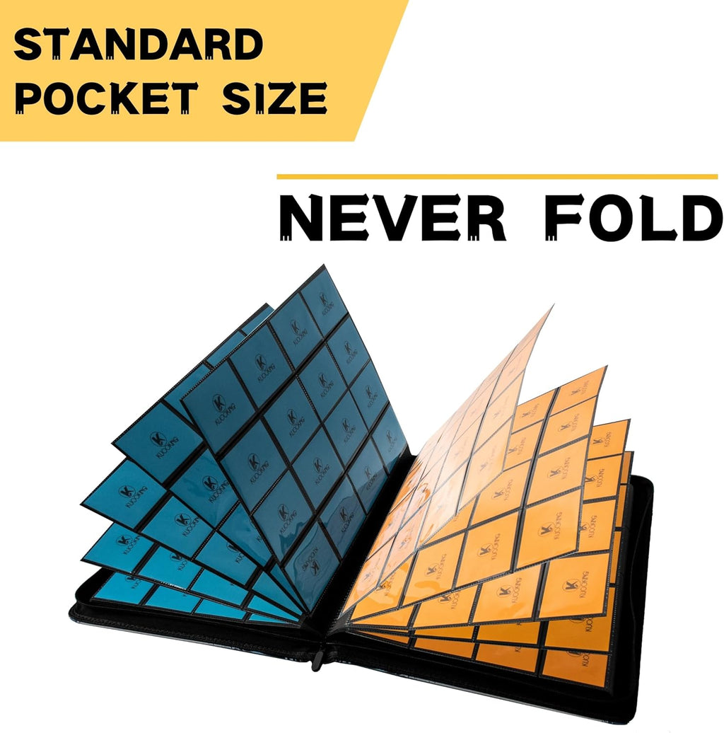 Skiennix 1000+ Pockets Trading Card Binder - 16-Pocket Album for MTG & Sports Cards | Black