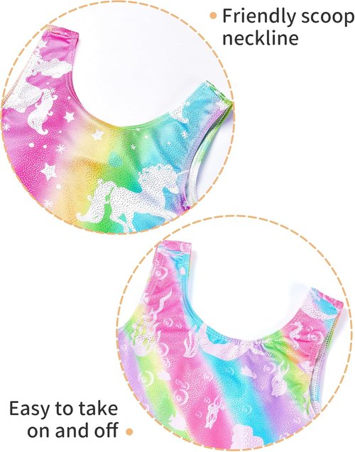 Leotard for Girls by [Brand Name] - Sparkly Sleeveless Gymnastics Unitard with Shorts | 2 Pack