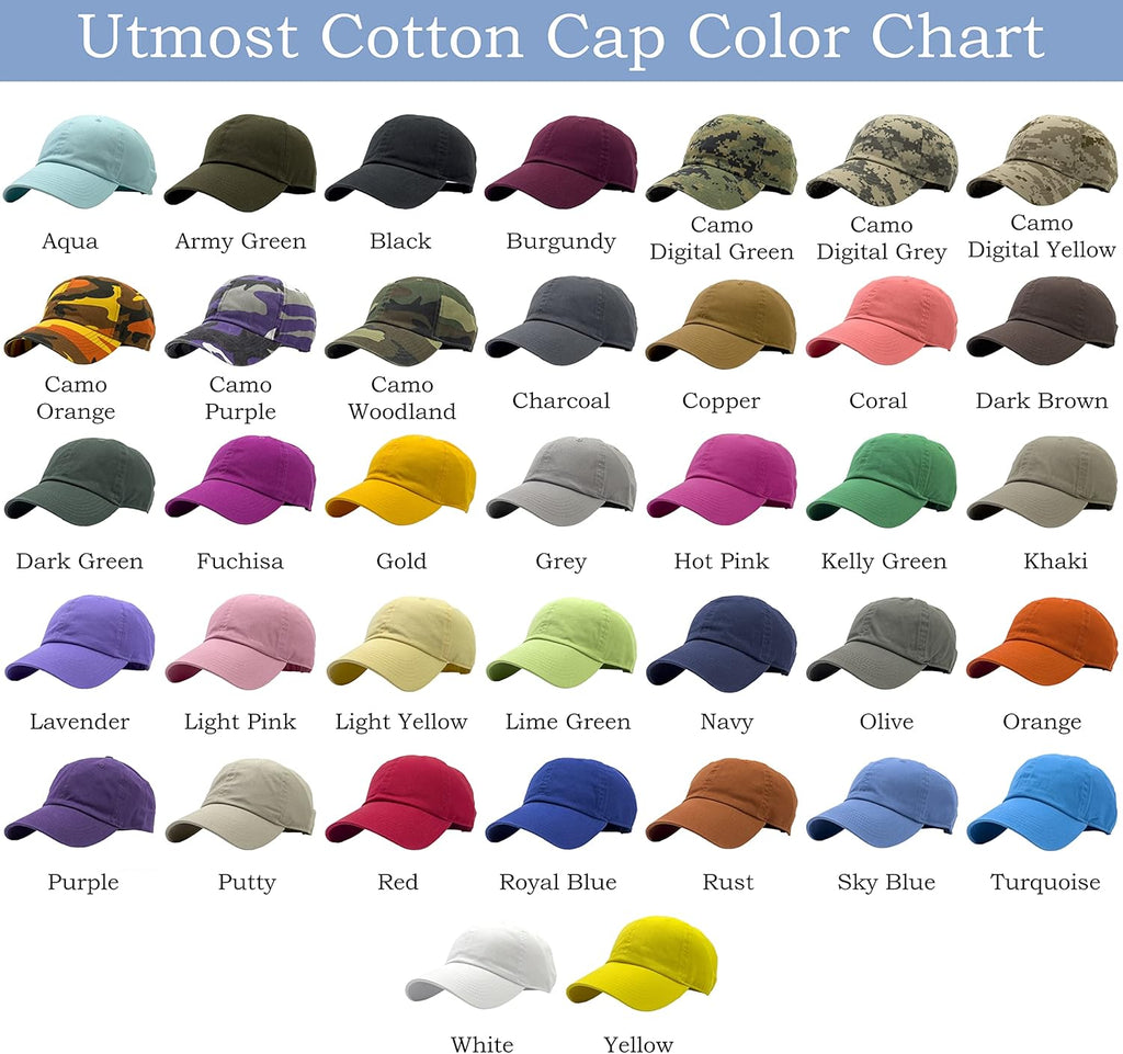 Utmost Unisex Classic Cotton Baseball Cap - Soft Adjustable Dad Hat in Black Camouflage