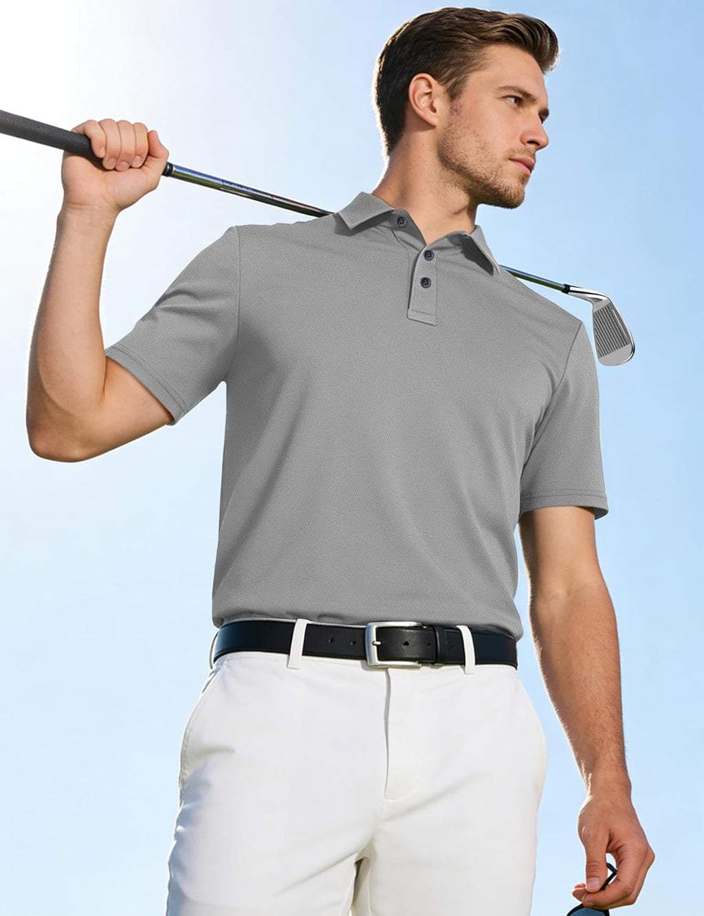 TACVASEN Men's Polo Shirt - Short Sleeve Dry Fit Golf & Tennis Performance Top | Casual Athletic Wear