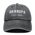 New Grandpa Gifts Est 2026 Promoted to Grandpa to be Pregnancy Announcement Gift, First Time Gifts for New Grandpas Grandfather Fathers Day Christmas Birthday Grandpas Hat for Men Adjustable