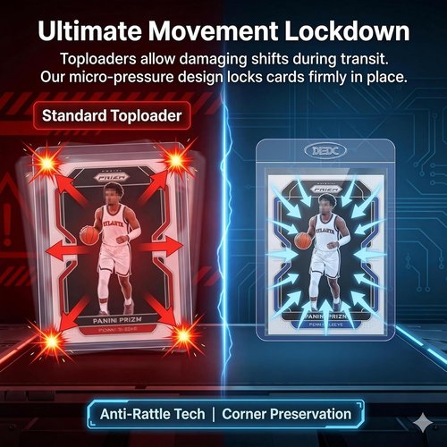 DEDC Semi-Rigid Card Holders - 300 Pcs Trading Card Sleeves for PSA, SGC, BGS, CSG Protection