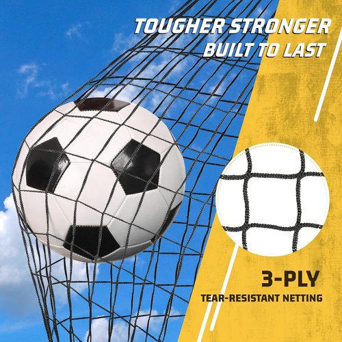 BaseGoal Soccer Goals - Portable 4x3ft Pop-Up Soccer Nets for Kids | Set of 2 with Accessories