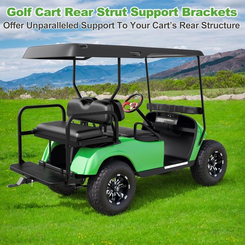 10L0L Heavy Duty Golf Cart Rear Strut Support Brackets for EZGO TXT Long Roof (Fits 88 Inch Long Top Models Only), Durable Rear Strut Brace & Long-Lasting Performance