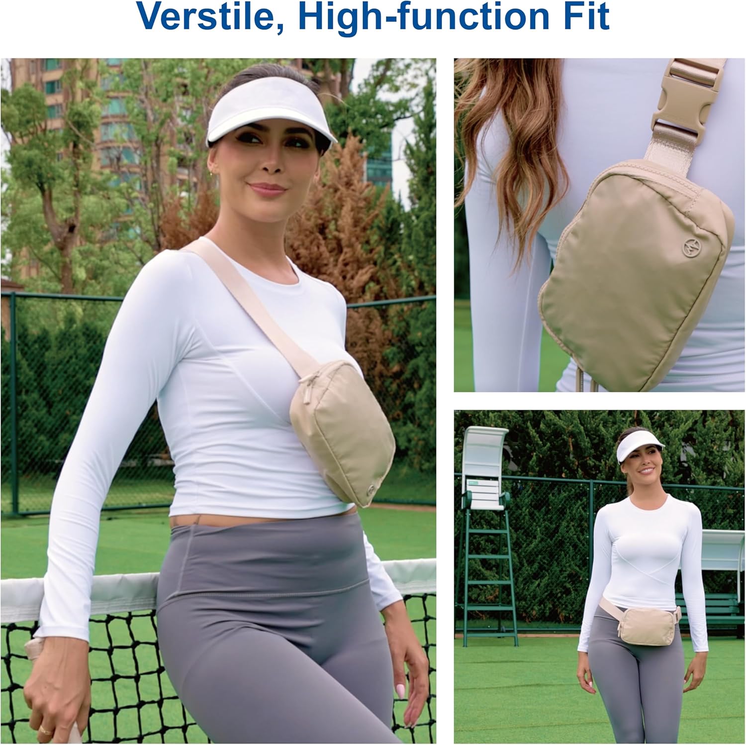Pander Fanny Pack - Water-Repellent Nylon Belt Bag for Women | Adjustable Strap, Black