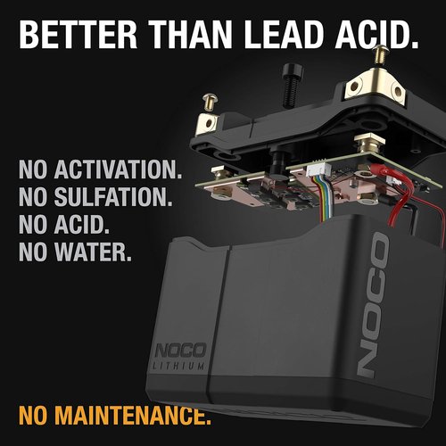 NOCO Lithium NLP20 | Ultra-Light 12V Lithium Powersport Battery - 7Ah, 600A Start Power, Intelligent BMS