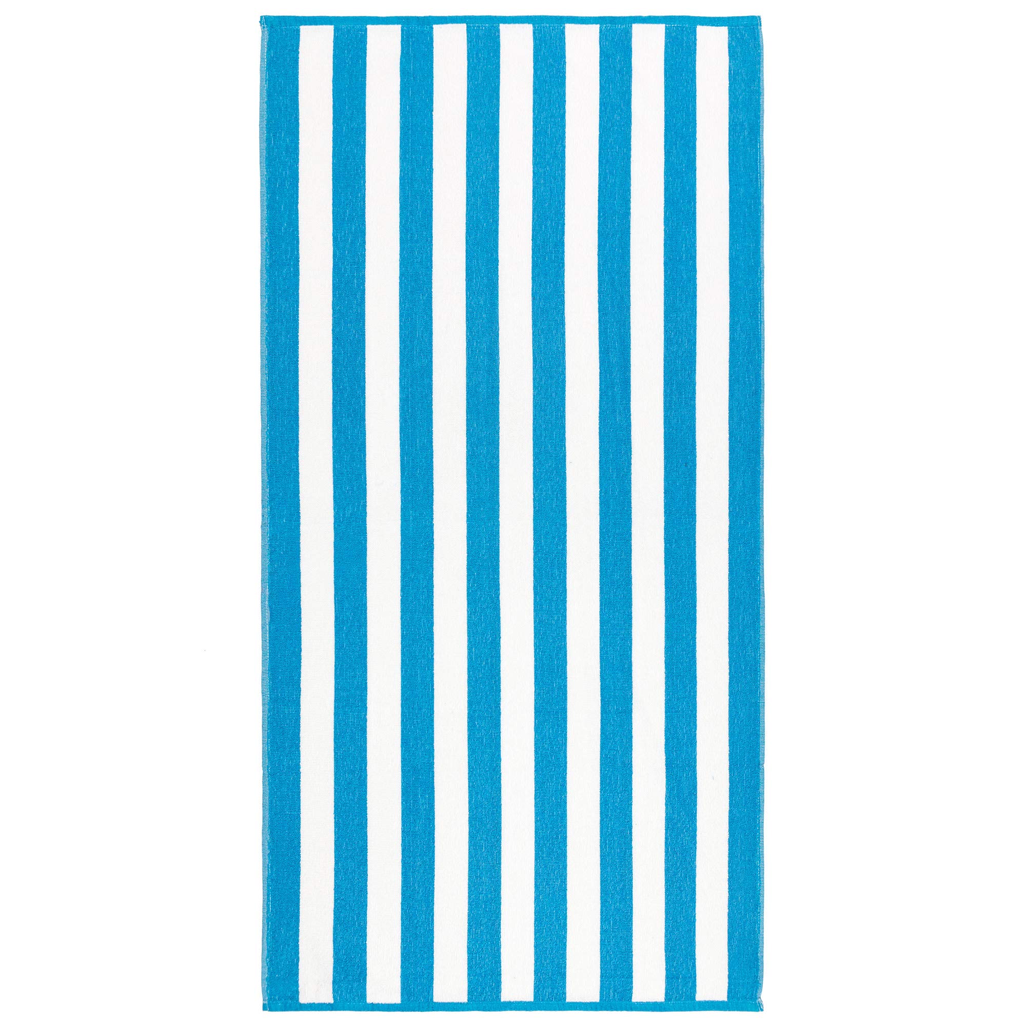 Beachland Classic Cabana Stripe Beach Towel - 30 x 60 inch - Soft Cotton Terry Resort Style Perfect for Beach and Pool (Royal-Mint-Tur, 6 Pack)